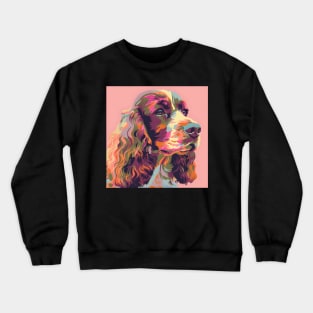 English Cocker Spaniel in 80's Crewneck Sweatshirt